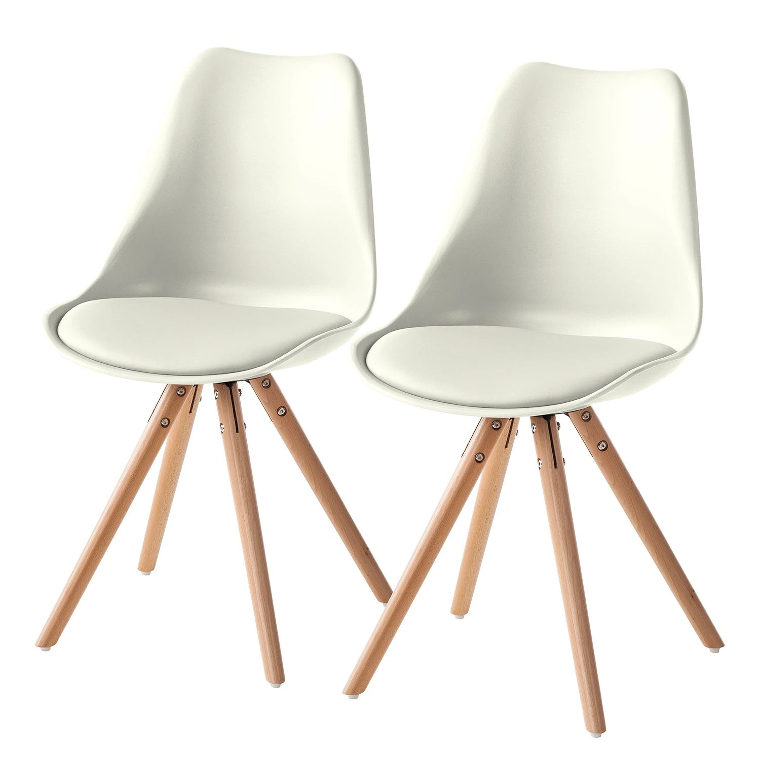 Mørteens Chaise Lindhom - Blanc - Lot de 2 3 Mørteens Chaise Lindhom - Blanc - Lot de 2