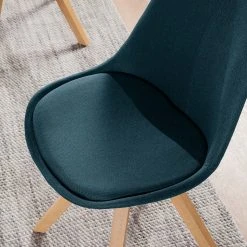 Mørteens Chaises capitonnées Aledas II - Tissu Cors: Bleu jean - Lot de 2 -Chaises Soldes 1000015960 190619 18132100007 GALLERYIMAGES P000000001000015960