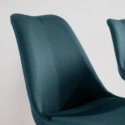 Mørteens Chaises capitonnées Aledas II - Tissu Cors: Bleu jean - Lot de 2 -Chaises Soldes 1000015960 190619 18132100009 GALLERYIMAGES P000000001000015960