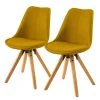 Mørteens Chaises capitonnées Aledas II - Tissu Cors: Jaune curry - Lot de 2 -Chaises Soldes 1000015961 201008 06201500027 IMAGE P000000001000015961