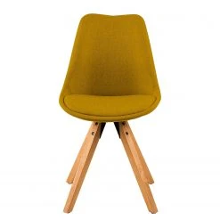 Mørteens Chaises capitonnées Aledas II - Tissu Cors: Jaune curry - Lot de 2 -Chaises Soldes 1000015961 201008 06201700029 DETAILS P000000001000015961