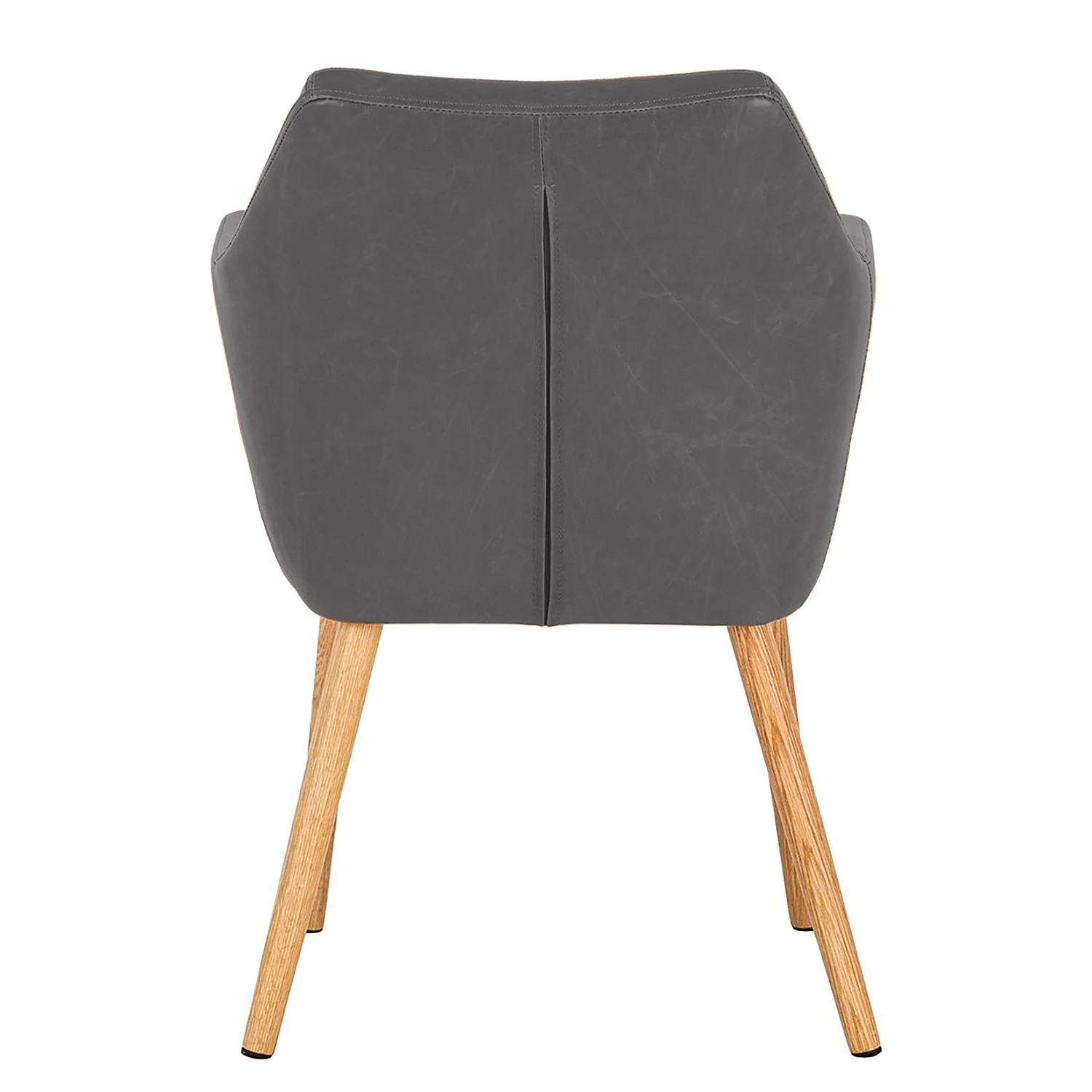 Mørteens Chaises à accoudoirs Nicholas - Cuir synthétique Aken: Gris clair vintage - 1 chaise 6 Mørteens Chaises à accoudoirs Nicholas - Cuir synthétique Aken: Gris clair vintage - 1 chaise – Image 4