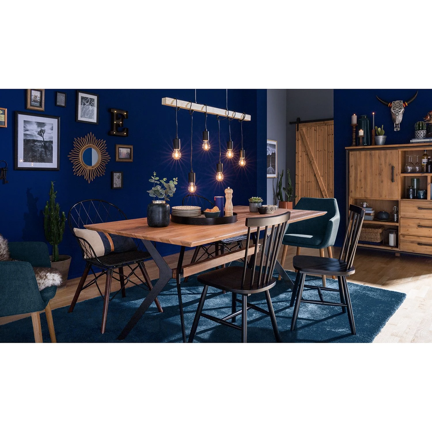 Mørteens Chaises à accoudoirs Nicholas - Tissu Cors: Bleu jean - 1 chaise 8 Mørteens Chaises à accoudoirs Nicholas - Tissu Cors: Bleu jean - 1 chaise – Image 6