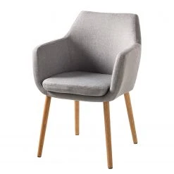 Mørteens Chaises à accoudoirs Nicholas XXL - Tissu Cors: Granite - 1 chaise