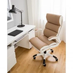 Home24office Fauteuil de direction Loipo II - Imitation cuir - Macchiato / Blanc 22 Home24office Fauteuil de direction Loipo II - Imitation cuir - Macchiato / Blanc -Chaises Soldes 1000035445 201012 11053200002 MOOD DETAILS P000000001000035445 mood
