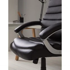 Home24office Fauteuil de direction Hatley - Imitation cuir - Noir -Chaises Soldes 1000035447 200819 06095600004 DETAILS P000000001000035447