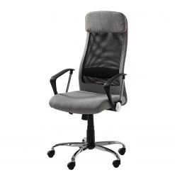 Furnitive Chaise de bureau Laviano - Gris / Noir