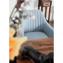 Mørteens Chaise à accoudoirs Ermelo I - rotatif - Tissu / Chêne massif - Bleu clair - 1 set -Chaises Soldes 1000040294 191121 09464700014 DETAILS P000000001000040294