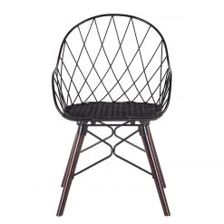 Eva Padberg Collection Chaise à accoudoirs Le Gaillard - Noir / marron foncé -Chaises Soldes 1000050802 200610 13022400005 DETAILS P000000001000050802