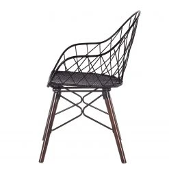 Eva Padberg Collection Chaise à accoudoirs Le Gaillard - Noir / marron foncé -Chaises Soldes 1000050802 200610 13022500006 DETAILS P000000001000050802