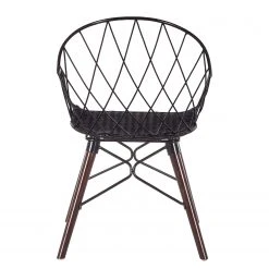 Eva Padberg Collection Chaise à accoudoirs Le Gaillard - Noir / marron foncé -Chaises Soldes 1000050802 200610 13022500007 DETAILS P000000001000050802