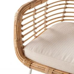 Eva Padberg Collection Chaise Garston (avec coussin d'assise) - Rotin / Métal - Rotin / Blanc -Chaises Soldes 1000050849 190812 13025000005 DETAILS P000000001000050849