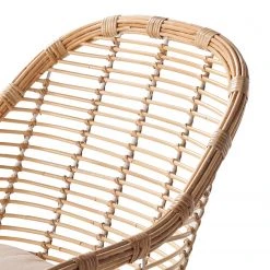 Eva Padberg Collection Chaise Garston (avec coussin d'assise) - Rotin / Métal - Rotin / Blanc -Chaises Soldes 1000050849 190812 13025100007 DETAILS P000000001000050849