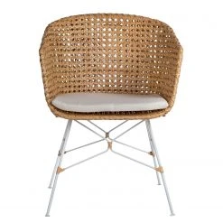 Mørteens Chaise Nokomai (avec coussin d'assise) - Rotin / Métal - Rotin / Blanc -Chaises Soldes 1000050850 210520 16125900001 DETAILS P000000001000050850