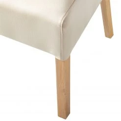 Ars Natura Chaises Lenya (lot de 2) - Imitation cuir beige / Hêtre naturel -Chaises Soldes 1000063634 201016 12322400016 DETAILS P000000001000063634