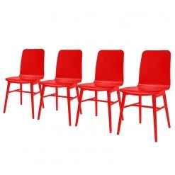 Tenzo Chaises Terrence (lot de 4) - Rouge