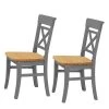 Maison Belfort Chaises Fjord (lot de 2) - Epicéa gris teinté et verni / Coloris lessivé -Chaises Soldes 1000104338 211122 08320600579 IMAGE P000000001000104338