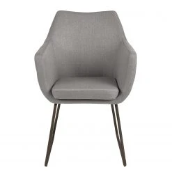 Mørteens Chaise à accoudoirs Nicholas IV - Tissu / Métal - Granit / gris-brun antique -Chaises Soldes 1000112681 201008 06225400189 DETAILS P000000001000112681