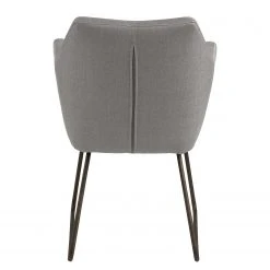 Mørteens Chaise à accoudoirs Nicholas IV - Tissu / Métal - Granit / gris-brun antique -Chaises Soldes 1000112681 201008 06225800192 DETAILS P000000001000112681