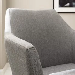 Mørteens Chaise à accoudoirs Nicholas IV - Tissu / Métal - Granit / gris-brun antique -Chaises Soldes 1000112681 201008 06225900194 DETAILS P000000001000112681