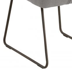 Mørteens Chaise à accoudoirs Nicholas IV - Tissu / Métal - Granit / gris-brun antique -Chaises Soldes 1000112681 201008 06230300198 DETAILS P000000001000112681