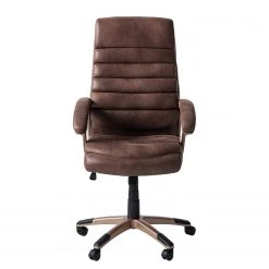 Home24office Fauteuil de direction Hatley II - Microfibre - Marron vintage / Cuivre -Chaises Soldes 1000113520 200817 13075100019 DETAILS P000000001000113520