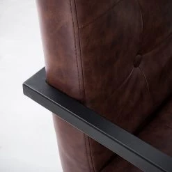 Ars manufacti Chaise cantilever - Imitation cuir / Métal - Marron / Noir -Chaises Soldes 1000114113 210212 13374400004 DETAILS P000000001000114113