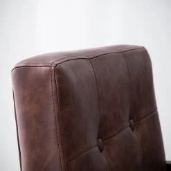 Ars manufacti Chaise cantilever - Imitation cuir / Métal - Marron / Noir -Chaises Soldes 1000114113 210212 13374600005 DETAILS P000000001000114113