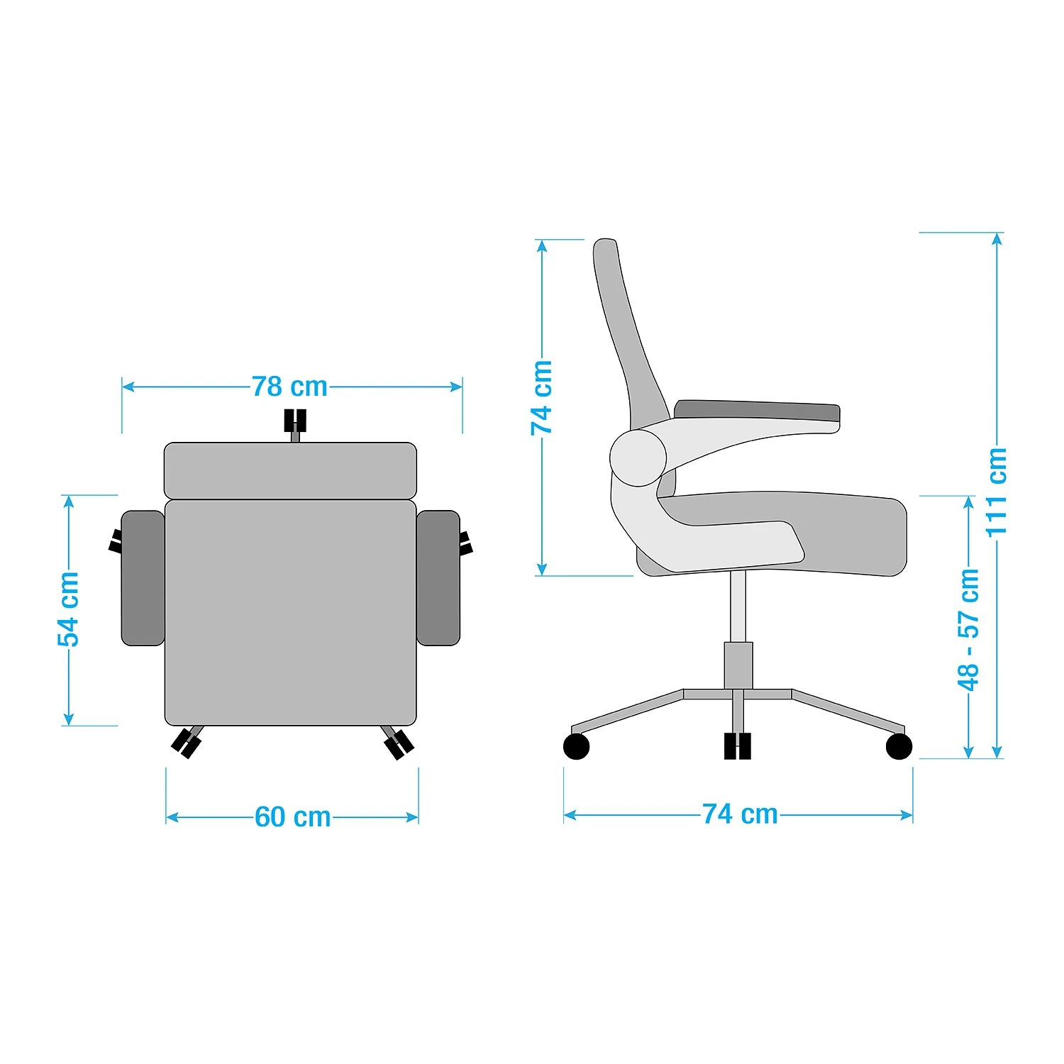 Fredriks Chaise de bureau pivotante Gandy XXL - Tissu / Métal - Noir 18 Fredriks Chaise de bureau pivotante Gandy XXL - Tissu / Métal - Noir – Image 16