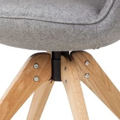 Mørteens Chaise à accoudoirs Ermelo II - rotatif - Tissu / Chêne massif - 1 set -Chaises Soldes 1000123214 180620 09190006 GALLERYIMAGES P000000001000123214