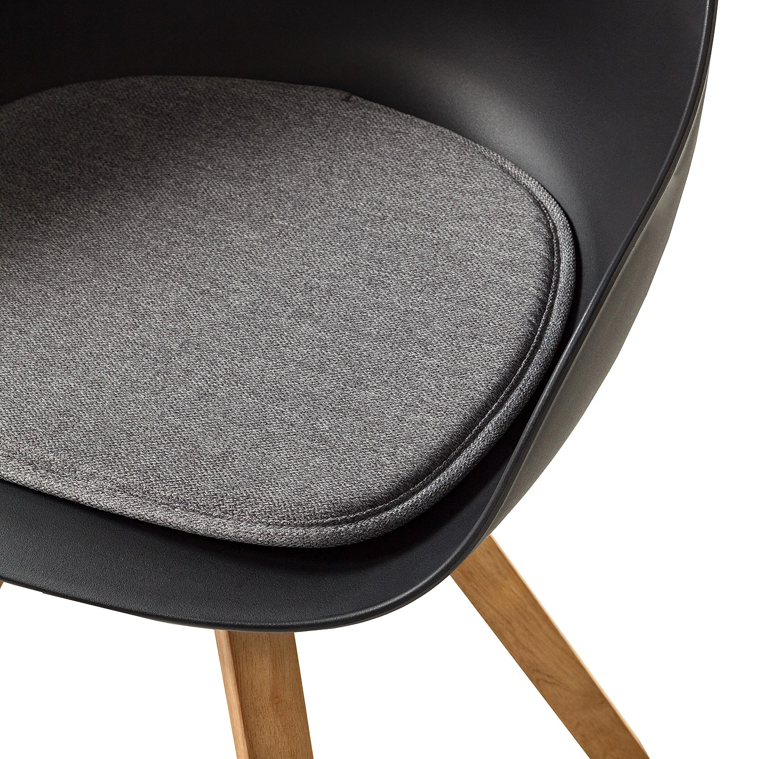 Mørteens Chaises à accoudoirs Skelde I - Matière plastique / Hévéa massif - Noir - Lot de 2 13 Mørteens Chaises à accoudoirs Skelde I - Matière plastique / Hévéa massif - Noir - Lot de 2 – Image 11