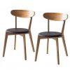 Mørteens Chaises Bogmoor (lot de 2) - imitation cuir / Frêne massif - Beige / Noir -Chaises Soldes 1000123742 180914 07420801 IMAGE P000000001000123742
