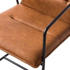 Ars manufacti Chaises à accoudoirs Bex - Imitation cuir / Métal - Marron / Noir -Chaises Soldes 1000123758 190118 06485100012 GALLERYIMAGES P000000001000123758