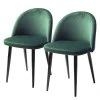 Jack & Alice Chaises capitonnées Jacklin (lot de 2) - Verre / Métal - Noir - Vert 2 Jack & Alice Chaises capitonnées Jacklin (lot de 2) - Verre / Métal - Noir - Vert -Chaises Soldes 1000123763 180718 07565301 IMAGE P000000001000123763
