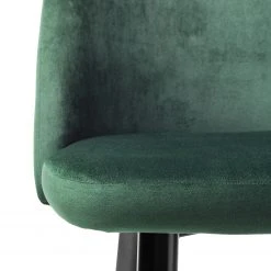 Jack & Alice Chaises capitonnées Jacklin (lot de 2) - Verre / Métal - Noir - Vert -Chaises Soldes 1000123763 180718 07565307 GALLERYIMAGES P000000001000123763