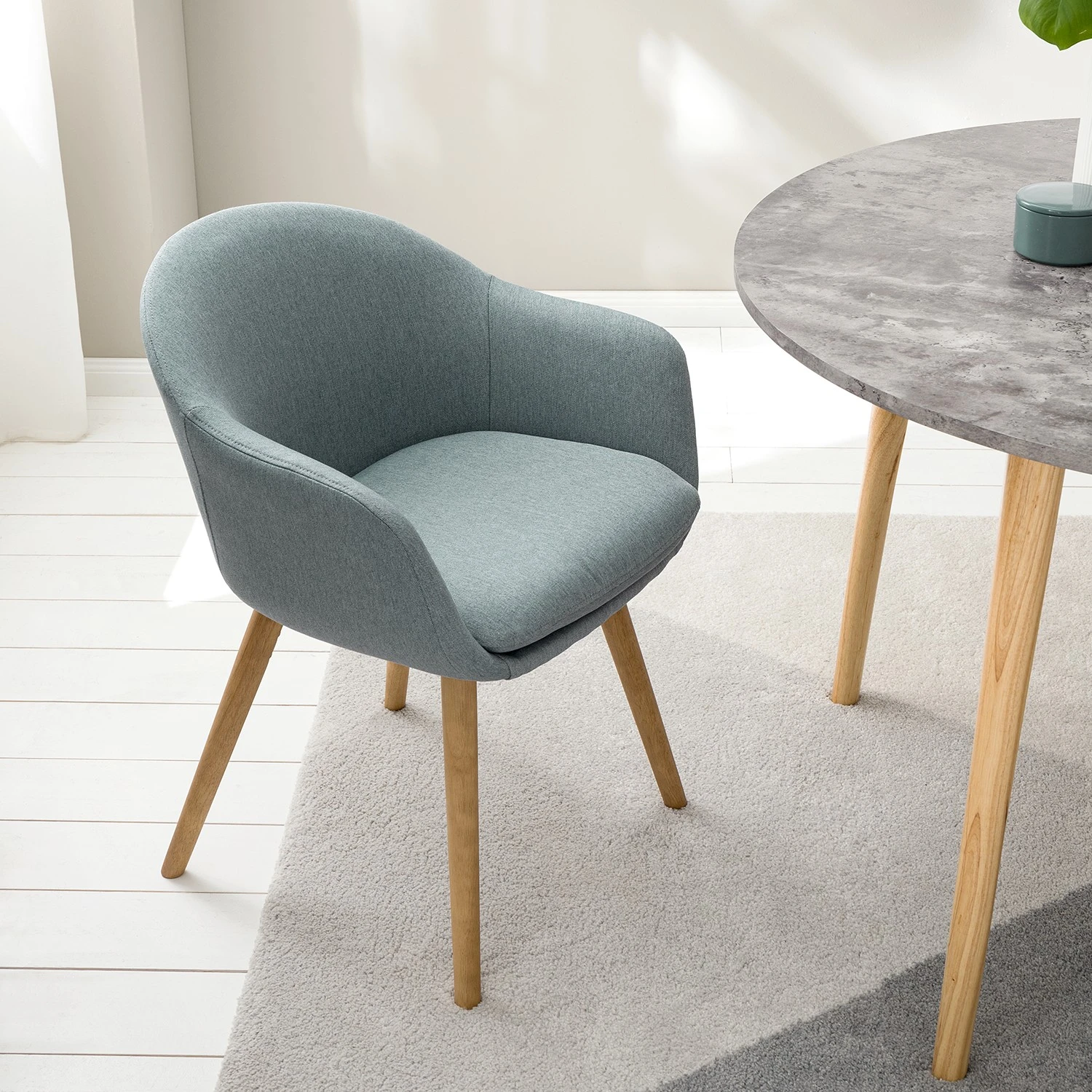 Mørteens Chaise à accoudoirs Hallund I - Tissu - Gris pigeon 5 Mørteens Chaise à accoudoirs Hallund I - Tissu - Gris pigeon – Image 3