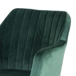 Jack & Alice Chaise avec accoudoirs Leezy G - Chêne massif / Velours - Vert / Noir -Chaises Soldes 1000123847 181030 16260017 GALLERYIMAGES P000000001000123847