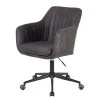 Mørteens Chaise de bureau Leedy - Imitation cuir - Gris vintage/ Noir -Chaises Soldes 1000123850 181030 16260125 IMAGE P000000001000123850