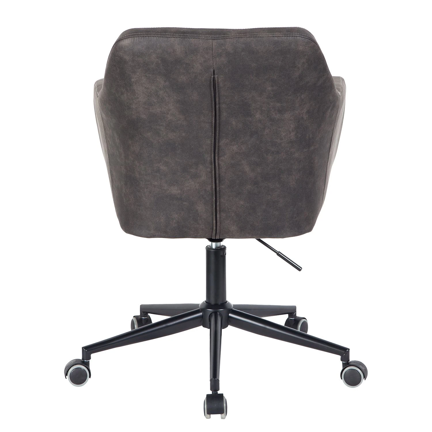 Mørteens Chaise de bureau Leedy - Imitation cuir - Gris vintage/ Noir 7 Mørteens Chaise de bureau Leedy - Imitation cuir - Gris vintage/ Noir – Image 5