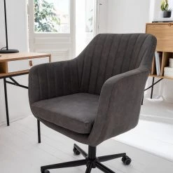 Mørteens Chaise de bureau Leedy - Imitation cuir - Gris vintage/ Noir 19 Mørteens Chaise de bureau Leedy - Imitation cuir - Gris vintage/ Noir -Chaises Soldes 1000123850 190130 10525000006 GALLERYIMAGES P000000001000123850