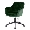 Jack & Alice Chaise de bureau Leezy - Velours - Vert / Noir -Chaises Soldes 1000123851 200701 14292200001 IMAGE P000000001000123851