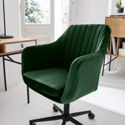 Jack & Alice Chaise de bureau Leezy - Velours - Vert / Noir 19 Jack & Alice Chaise de bureau Leezy - Velours - Vert / Noir -Chaises Soldes 1000123851 200701 14292800007 DETAILS P000000001000123851