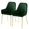 Jack & Alice Chaises capitonnées Evy (lot de 2) - Velours / Métal - Doré - Velours Sua: Vert foncé 1 Jack & Alice Chaises capitonnées Evy (lot de 2) - Velours / Métal - Doré - Velours Sua: Vert foncé -Chaises Soldes 1000125820 190130 08544700009 IMAGE P000000001000125820