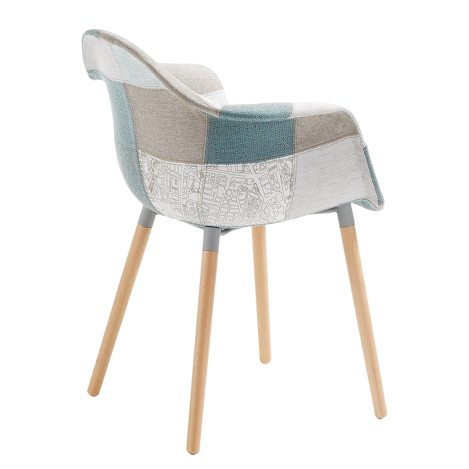 Norrwood Chaises à accoudoirs Kevya II (lot de 2) - Tissu / Hêtre massif - Menthe / Beige 5 Norrwood Chaises à accoudoirs Kevya II (lot de 2) - Tissu / Hêtre massif - Menthe / Beige – Image 3