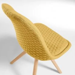 Norrwood Chaises capitonnées Ralf l (lot de 4) - Jaune moutarde -Chaises Soldes 1000128755 180821 085042131 GALLERYIMAGES P000000001000128755