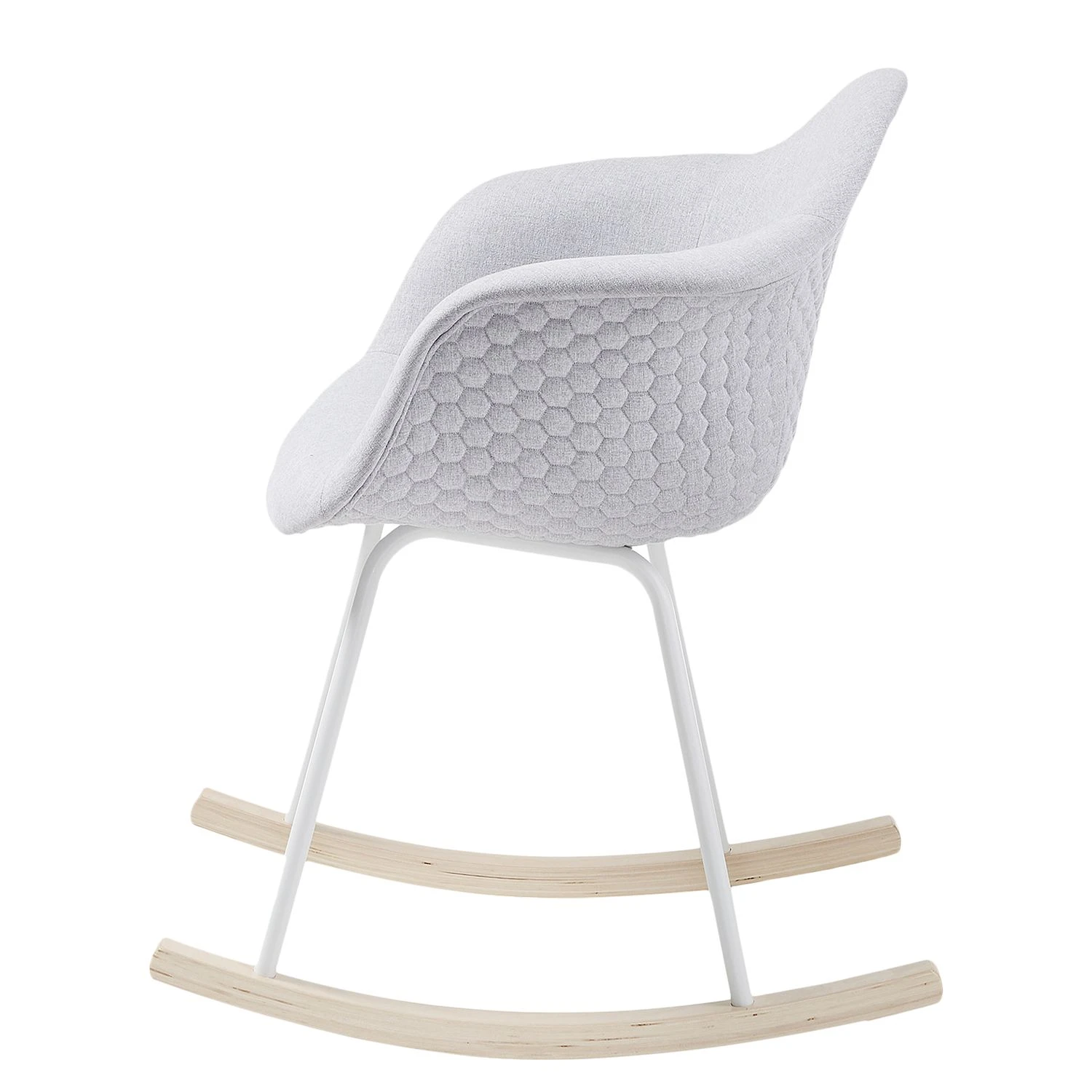 Norrwood Rocking chair Kevya II (lot de 2) - Tissu / Frêne massif - Gris clair / Frêne 4 Norrwood Rocking chair Kevya II (lot de 2) - Tissu / Frêne massif - Gris clair / Frêne – Image 2