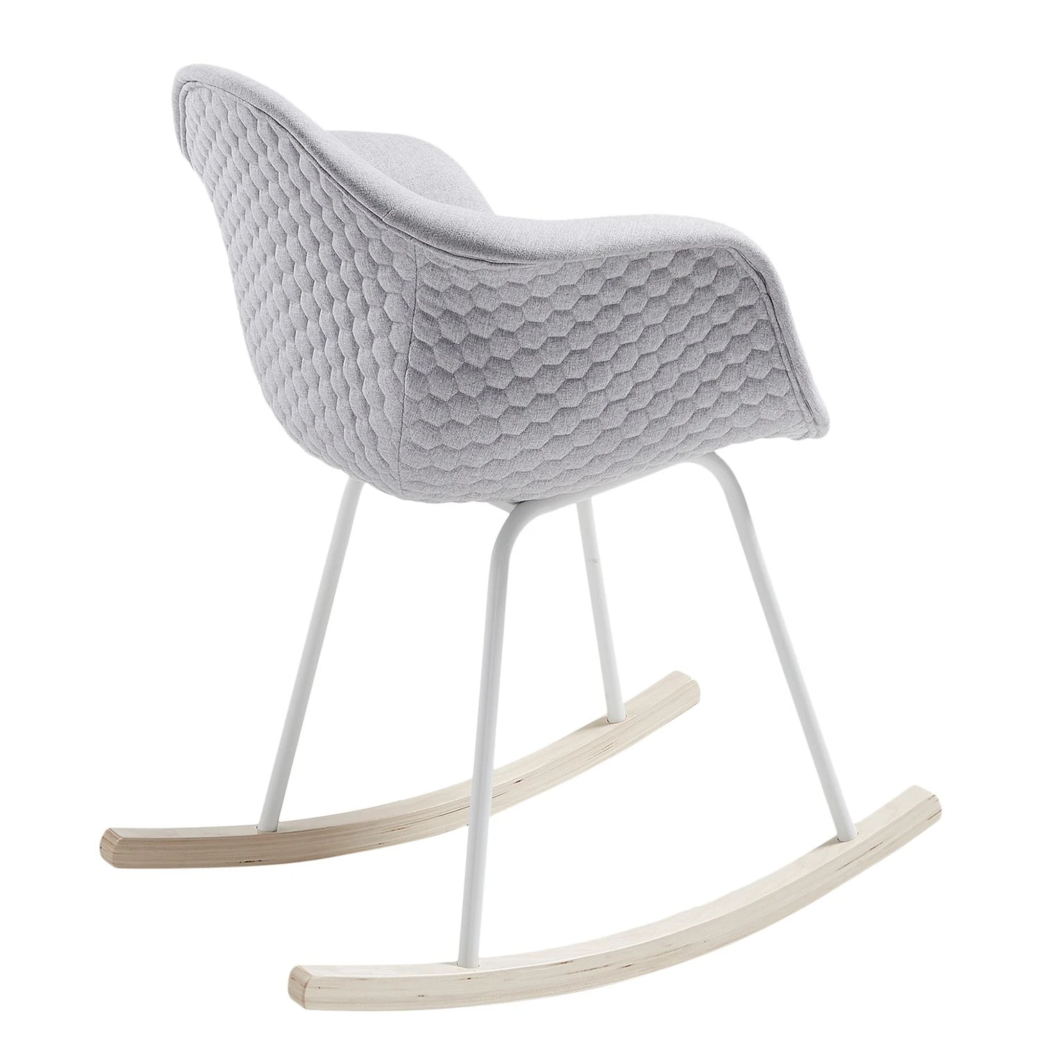 Norrwood Rocking chair Kevya II (lot de 2) - Tissu / Frêne massif - Gris clair / Frêne 5 Norrwood Rocking chair Kevya II (lot de 2) - Tissu / Frêne massif - Gris clair / Frêne – Image 3