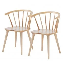 Norrwood Chaises Krise (lot de 2) - Hévéa