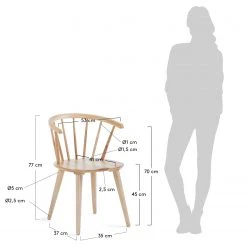 Norrwood Chaises Krise (lot de 2) - Hévéa -Chaises Soldes 1000128764 180821 085045178 GALLERYIMAGES P000000001000128764