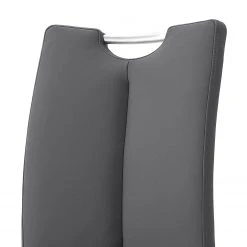 Loftscape Chaises cantilever Anamela I (lot de 2) - Imitation cuir / Acier inoxydable - Argenté - Gris -Chaises Soldes 1000129629 180906 07254903 GALLERYIMAGES P000000001000129629